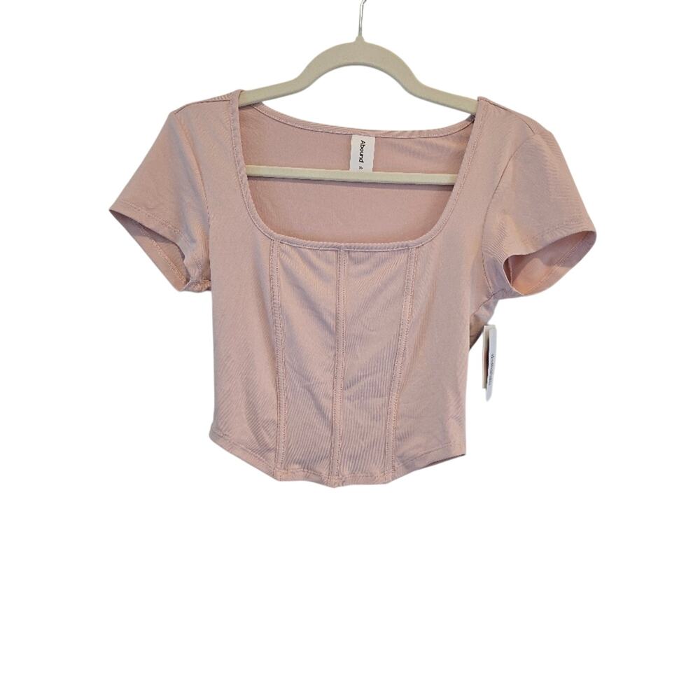 Abound Blush Pink Square Neck Crop Top Size Xs Nwt